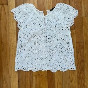 Banana Republic Eyelet Blouse White XXS